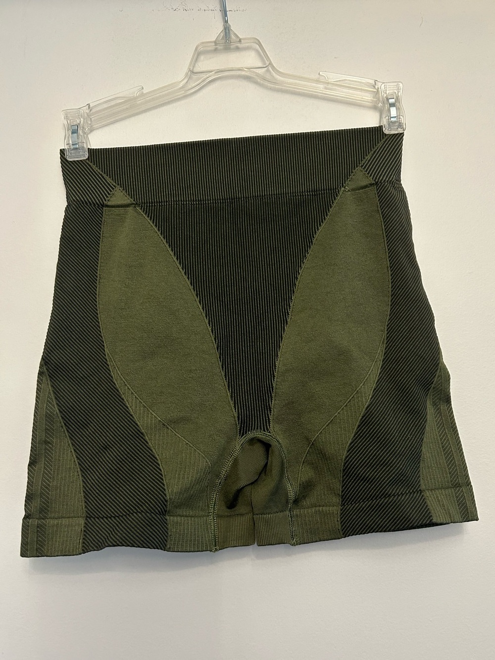 ADIDAS X IVY PARK Olive Green Ribbed Sculpting Bike Shorts